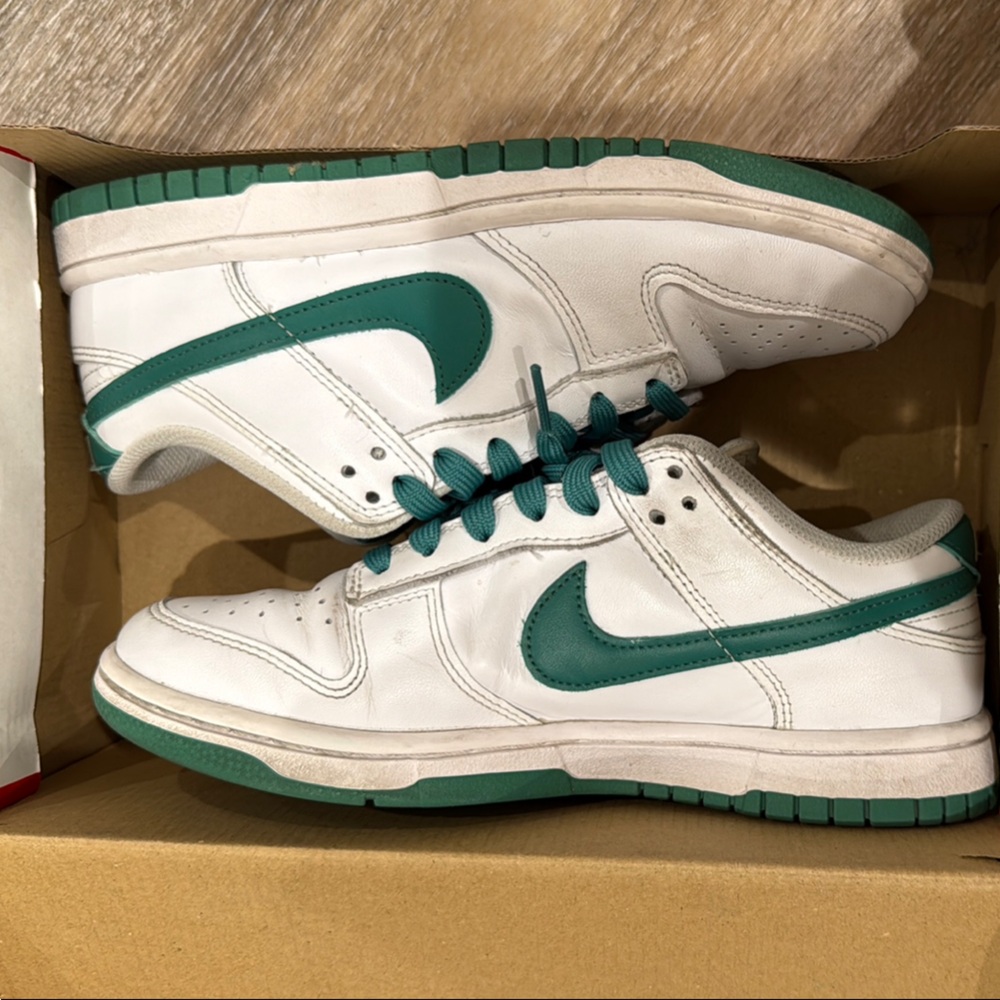 Nike Dunks Lows White and Green